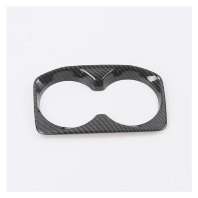 Image of SPANN Car Drink Water Cup Holder Frame Chrome For Peugeot 3008 GT 5008 2017 2018 2019 2020 2021 2022 Interior Accessories carbon Fiber Cover Trim (Size : Abs fiber)
