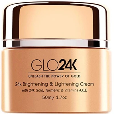 Image of GLO24K Brightening &amp; Lightening Cream with 24k Gold, Turmeric Vitamins A,C,E