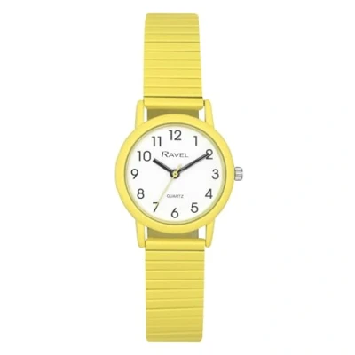 Image of Ravel Women&#039;s Pastel Coloured Fashion Watch on Expander Bracelet (27mm case) Analogue Quartz R0237.09.2 Lemon