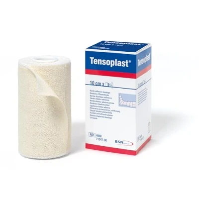 Image of Tensoplast Elastic Adhesive Bandage, EAB Tape for Firm Compression, with Medium Support Joints, 10cm x 4.5m