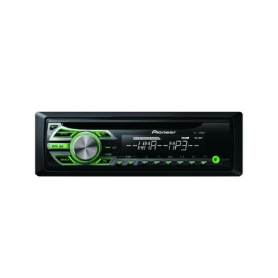 Image of Pioneer DEH 150MPG CD RDS Tuner with WMA/MP3 playback and front illuminated Aux In (Green)