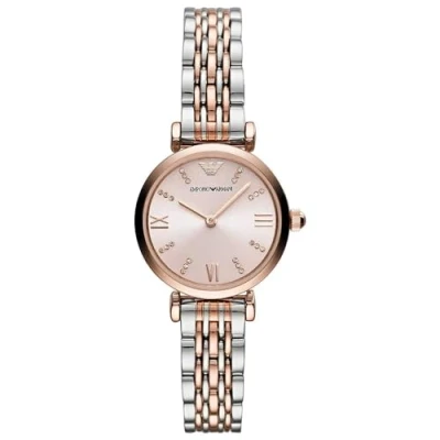 Image of Emporio Armani Watch for Women, Two Hand Movement, 22 mm Rose Gold Stainless Steel Case with a Strap, AR1841