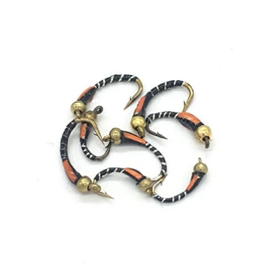 Image of Fly Fishing Black BeadHead Epoxy Buzzers 8 pack trout flies Size 10 14#DR1 A
