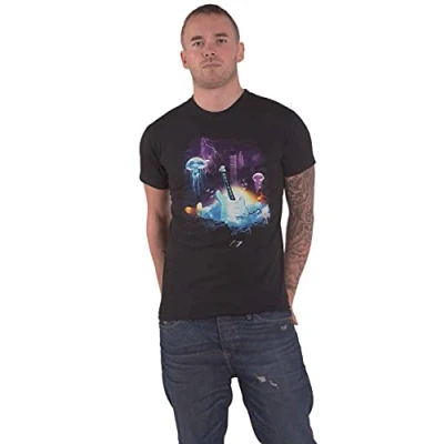 Image of Prince T Shirt Lotus Flower Logo Official Mens Black S