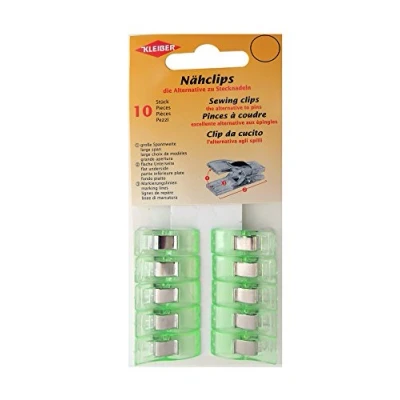 Image of Kleiber Nähclips Accessories Plastic 2.5 x 0.9 1.2 cm, Plastic, grün, 2,5 0,9 1,2 cm