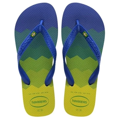 Image of Havaianas Unisex Brasil Fresh, Marine Blue/Marine Blue, 4.5/5
