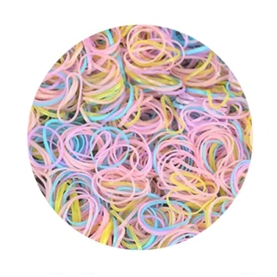 Image of TYGA Store Pack of 1000 Mini Rubber Bands Soft Elastic for Kids Hair, Braids Ponytail Pet Hairband Wedding Hairstyle and More (Mixed Colours)