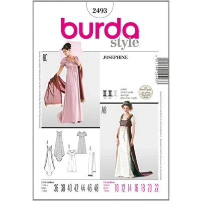 Image of Burda Patron de Couture B2493 Josephine 19 x 13 cm