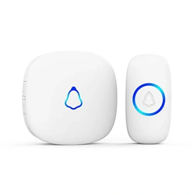 Image of SECRUI Wireless Doorbell, Plug in Waterproof Operating at 1,000 Feet Long Range Cordless Battery Operated Doorbell with 58 Chimes 5 Volume Levels LED Light Easy Install for Home, School, Office White