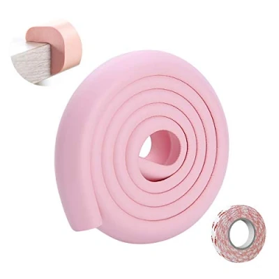 Image of SONARIN Baby Safety Edge &amp; Corner Guards,2M/6.6ft Protectors Furniture Table L Shape with Strong Adhesive Tape,Colorful Child Protection(Pink)