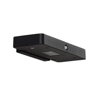 Image of Lucande LED wall light Tavon, angular, black, sensor