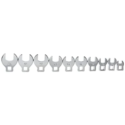 Image of PERFORMANCE TOOL W452 10 Piece Metric Open End Crowfoot Wrench Set