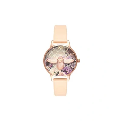 Image of Olivia Burton Nude Peach &amp; Rose Gold Women&#039;s Watch OB16EG98