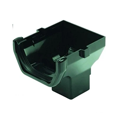 Image of FLOPLAST 114mm Square Gutter Stop End Outlet Black