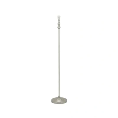 Image of Brushed Chrome Metal Candlestick Floor Lamp Base Free Standing Living Room Light