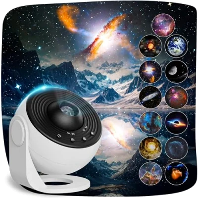 Image of Planetarium Projector for Bedroom, 13 in 1 Galaxy Star Light, Nebula Night Light with Timer, LED Space Lamp Room Decor Adults Kids, White
