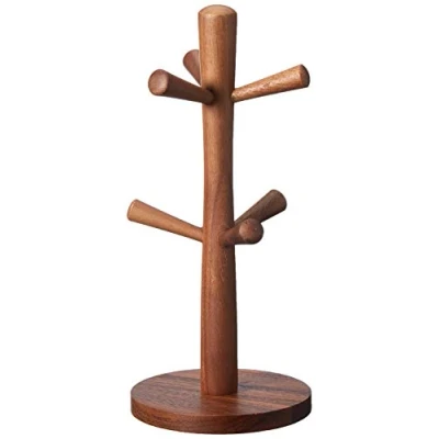 Image of T&amp;G Tuscany Mug Tree for 6 Mugs in Acacia Wood