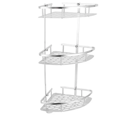 Image of Fafeicy Corner Shower Caddy 3 Tier Storage Holder Wall Mounted Toilet Kitchen
