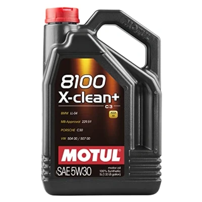 Image of MOTUL 106377 8100 X clean + 100% Synthetic Lubricant for Petrol &amp; Diesel Vehicles Euro 4, 5 6 Viscosity SAE J 300, 5W 30 Litres