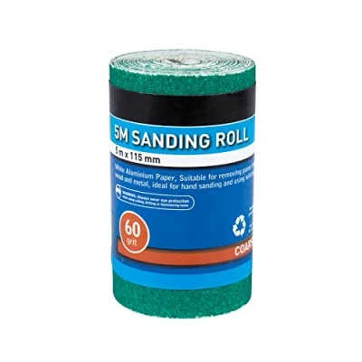 Image of Blue Spot Tools 19857 5 m x 115 mm 60 Grit Sanding Roll Green