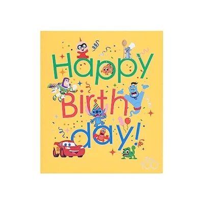 Image of UK Greetings Disney 100 Birthday Card For Him/Her/Friend With Envelope Bright Design