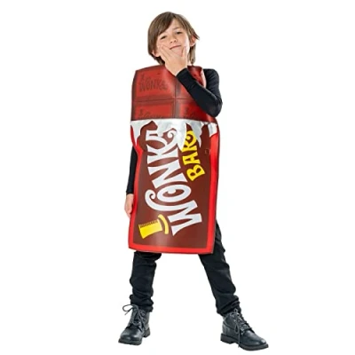 Image of Rubie&#039;s Official Willy Wonka and The Chocolate Factory Bar Unisex Child Costume, Size Medium Age 5 8 Years, Brown Halloween