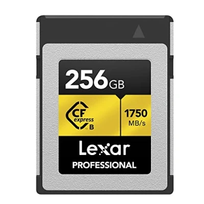 Image of Lexar Professional GOLD Series 256GB CFexpress Card, Type B CF Up to 1750MB/s Read, Adopt PCIe 3.0 and NVMe, Memory Card for Photographer, Videographer (LCXEXPR256G RNENG)