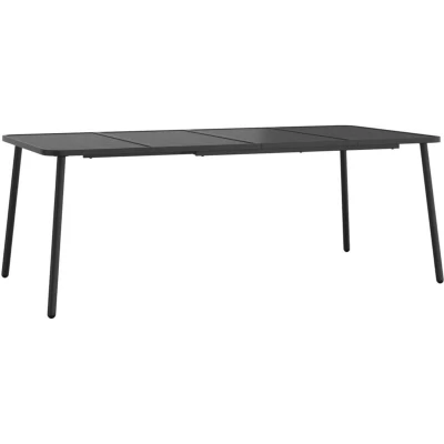 Image of vidaXL Garden Table Anthracite 200x100x71 cm Steel