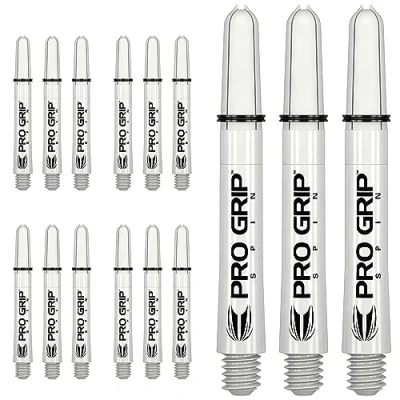 Image of TARGET Darts 5 x Sets of White Pro Grip Spin Dart Stems Intermediate 15 Shafts in Total