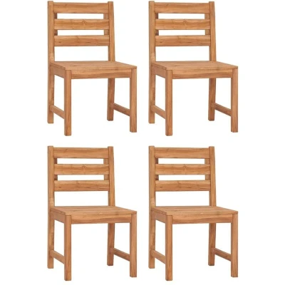 Image of vidaXL Garden Chairs 4 pcs Solid Wood Teak