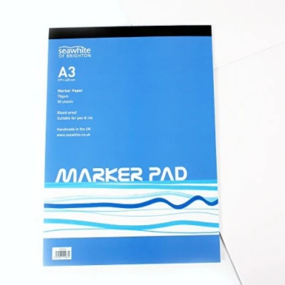 Image of 50 Sheets A3 Marker Pad Bleed Proof 70 gsm Suitable for Pencils, Pens, Markers Made in UK