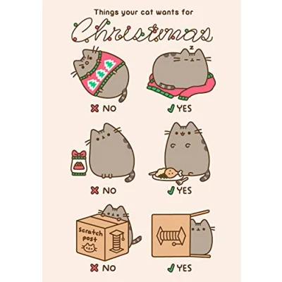 Image of Hype Cards Pusheen Things Your Cat Wants for Christmas Blank Card PUSHX10