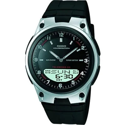 Image of Casio Men&#039;s AW80 1AV Forester Ana Digi Databank 10 Year Battery Watch, Black, AW 80