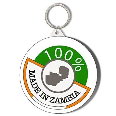Image of Gift Insanity MADE IN ZAMBIA 45mm Keyring
