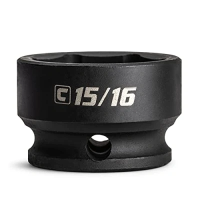 Image of Capri Tools 15/16 in. Stubby Impact Socket, 3/8 Drive, 6 Point, SAE