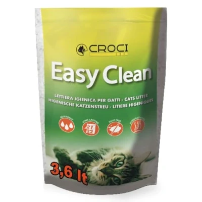 Image of Croci Easy Clean Silicon Cat Litter Sand for Cats in Crystals High Absorption and to Litter, 3,6 Lt