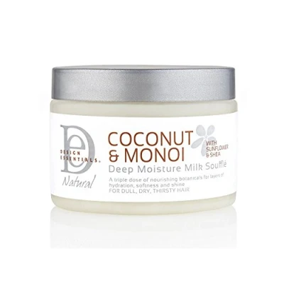 Image of Design Essentials Deep Moisture Milk Souffle For Dull, Dry &amp; Thirsty Hair Coconut Monoi Collection 12 Oz