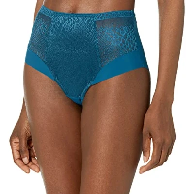 Image of Fantasie Women&#039;s Envisage High Waist Brief Bikini Style Underwear, Deep Ocean, Large