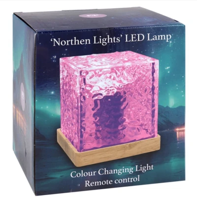 Image of Colour Changing Night Light Northern Lights Cube Square Lamp Bed Lighting