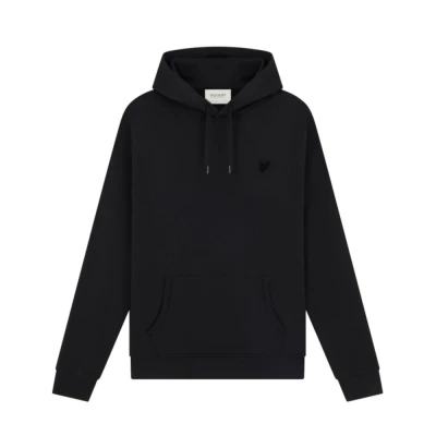 Image of Lyle &amp; Scott Tonal Eagle Mens Hoodie Black Size 2XL