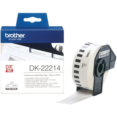 Image of Brother DK Labels 22214 12mm x 30.48m Continuous Paper Tape DK22214