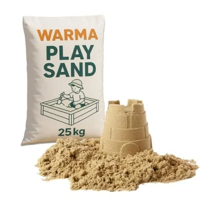 Image of 1 x 25kg Bag Warma Premium Grade Play Sand Non Toxic &amp; Silica Free Natural Triple Washed Suitable For Childrens Kids Indoor Outdoor Sensory Areas Sandpits Box Tables