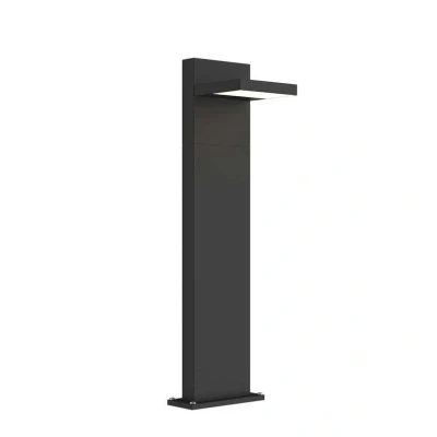 Image of Lucande LED bollard light Silvan, 65 cm, graphite grey, metal