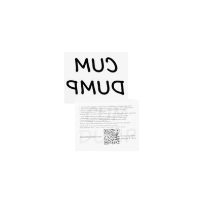 Image of Cum Dump tattoo Writing in black Temporary body (5 x Tattoo)