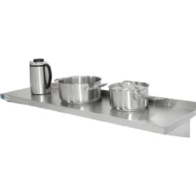 Image of Vogue Durable Stainless Steel Kitchen Shelf 50kg Capacity 1200(W) x 300(D)mm Brackets Included Y751