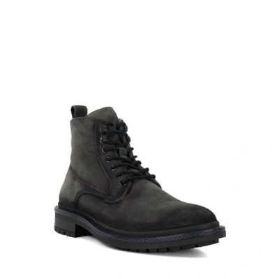 Image of Dune Mens CALIO Chunky Lace Up Casual Boots Size UK 9 Flat Heel Suede Dark Grey