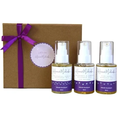 Image of The Honest Midwife Pregnancy Essentials Set 100% Natural Oils: 1 x Perineum Oil (50ml), &amp; Labour Massage Ankle (50ml) Preparing Your Body for Birth Recovery