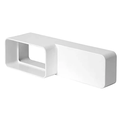 Image of 220x55mm 110x55mm Duct Reducer Rectangular Flat PVC Ducting Connector Adapter