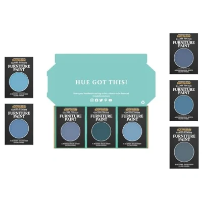 Image of Rust Oleum Furniture Paint in Gloss Finish Deep Blue Tester Box