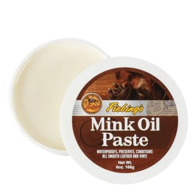 Image of Fiebing Mink Oil Paste, 6 Oz. Softens, Preserves and Waterproofs Smooth Leather Vinyl